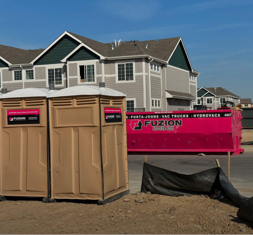 Fuzion rentals on a multi-family construction jobsite.