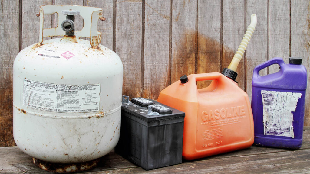 Non-acceptable roll-off dumpster items.