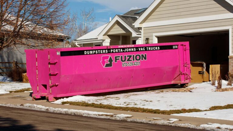 A dumpster rental for a home clean up project.