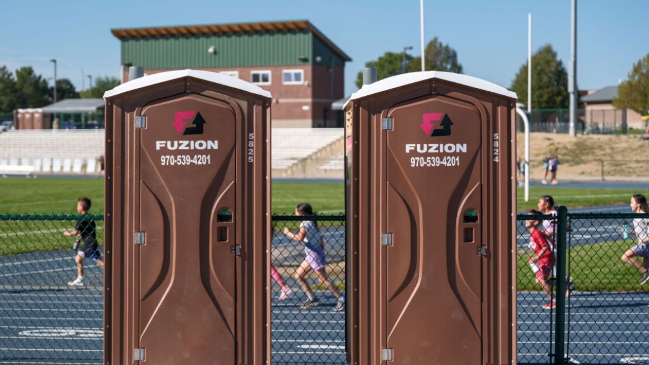 Fuzion’s portable toilets at a local school